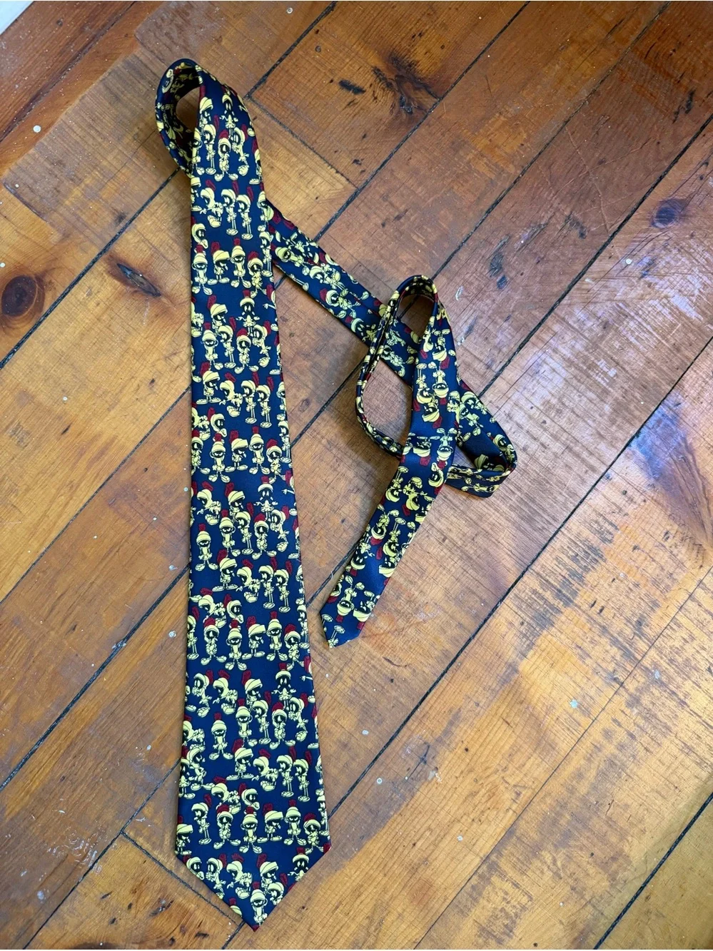 Men's Marvin the Martian Tie - Blue, Yellow & Red Print